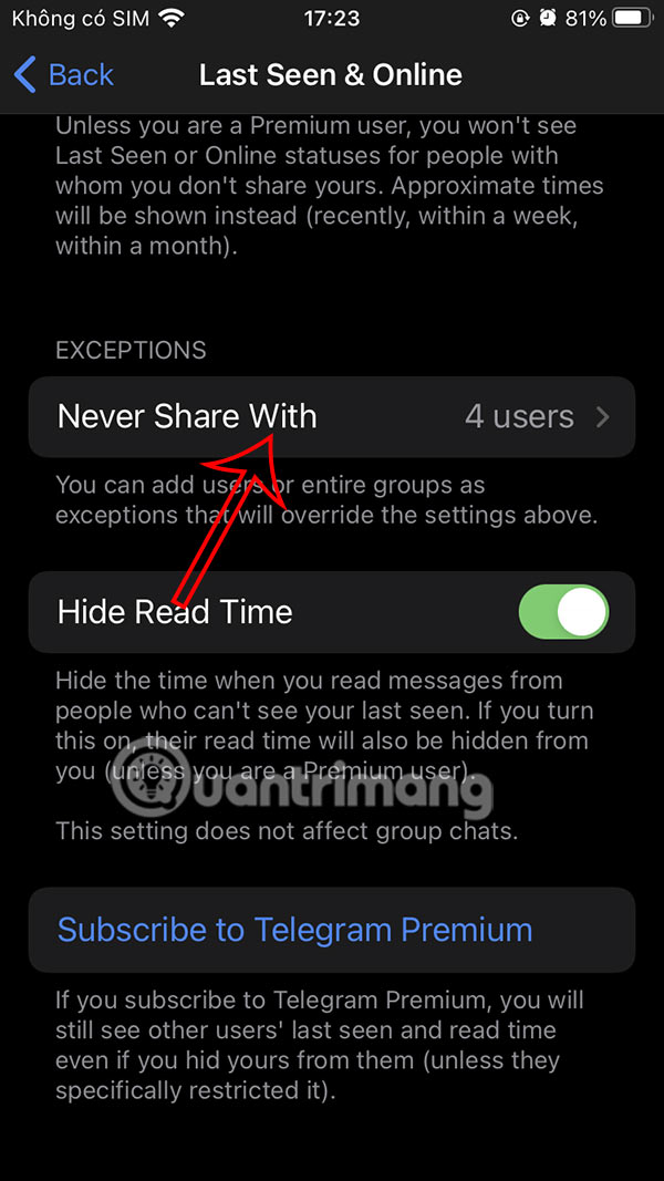 How to hide last seen status Telegram Picture 8