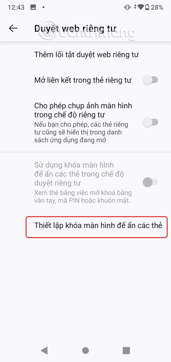 How to hide Firefox private tabs with fingerprint Picture 4