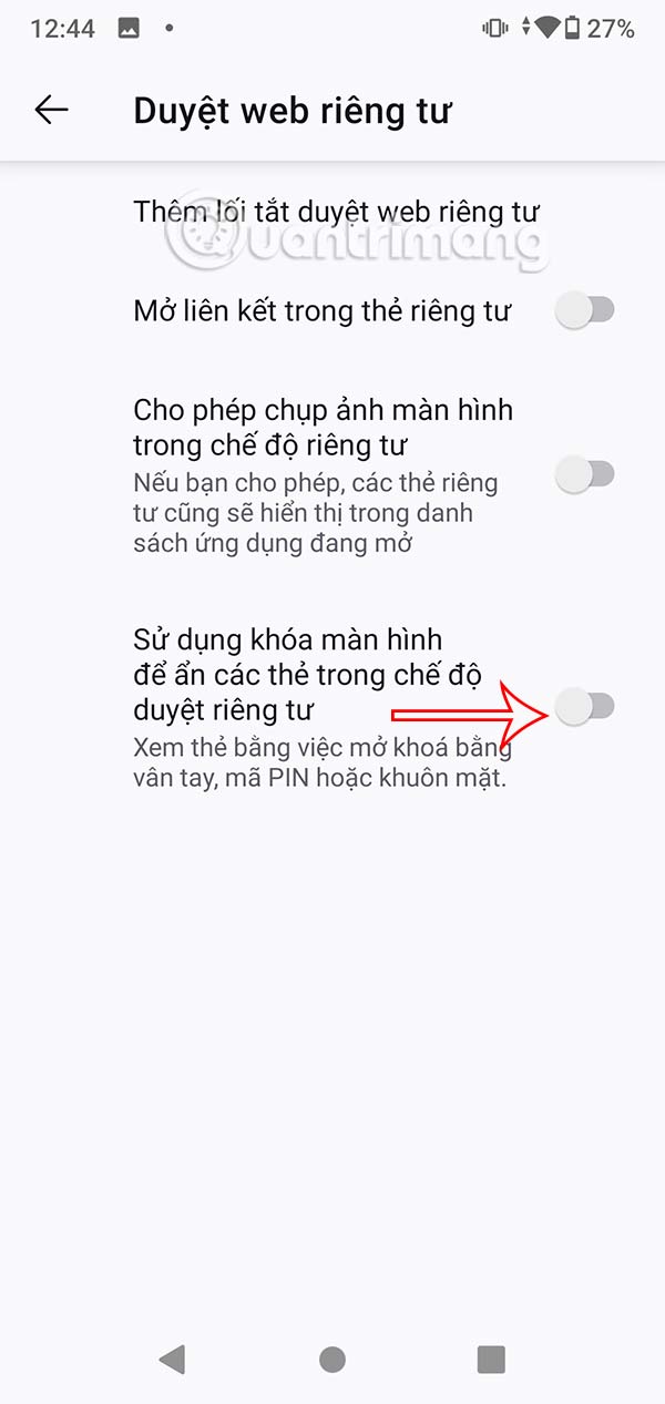How to hide Firefox private tabs with fingerprint Picture 6