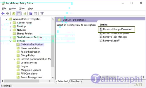 Picture 3 of How to hide the option to change your computer password from the CTRL ALT DEL screen.