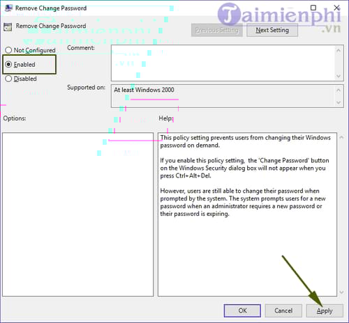 Picture 4 of How to hide the option to change your computer password from the CTRL ALT DEL screen.
