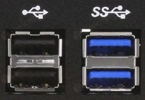 Picture 3 of How to identify USB 3.0 ports on a laptop or PC.