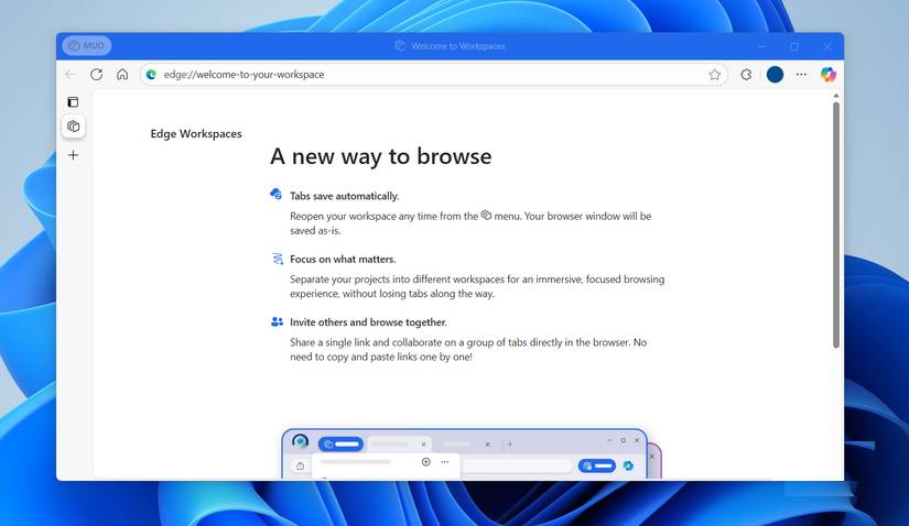 How to improve productivity with Microsoft Edge Workspaces Picture 1