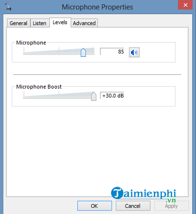 Picture 3 of How to increase microphone volume on Windows 7