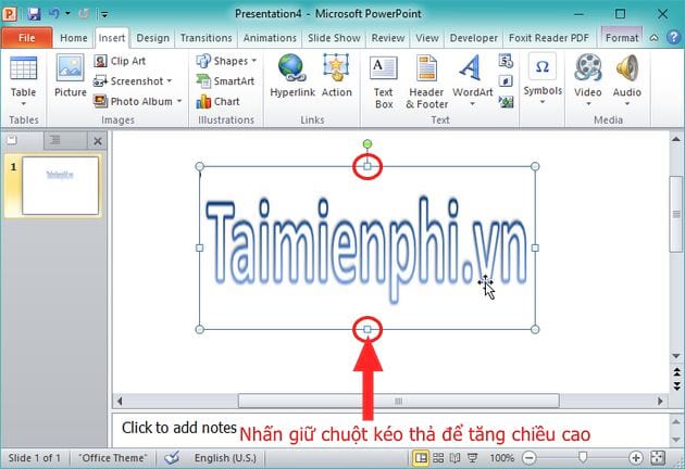 How to increase text height on PowerPoint simply and effectively Picture 7