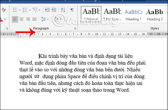 How to indent the first line in Word - Adjust the first line margin position Picture 8