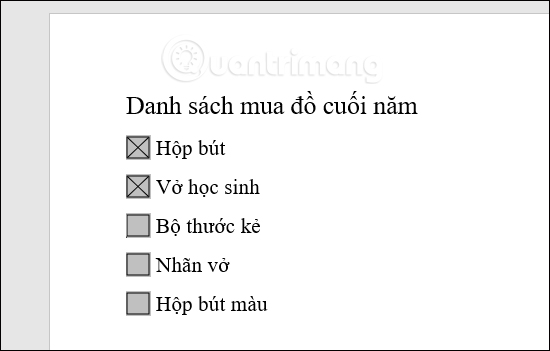 Picture 13 of How to insert a checkmark in Word - Fixed checkmark or checkbox