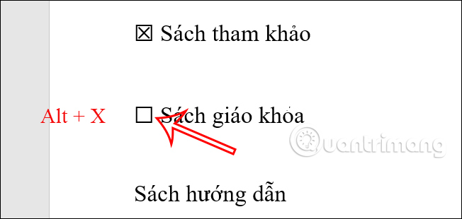Picture 5 of How to insert a checkmark in Word - Fixed checkmark or checkbox