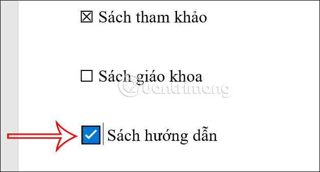 Picture 7 of How to insert a checkmark in Word - Fixed checkmark or checkbox