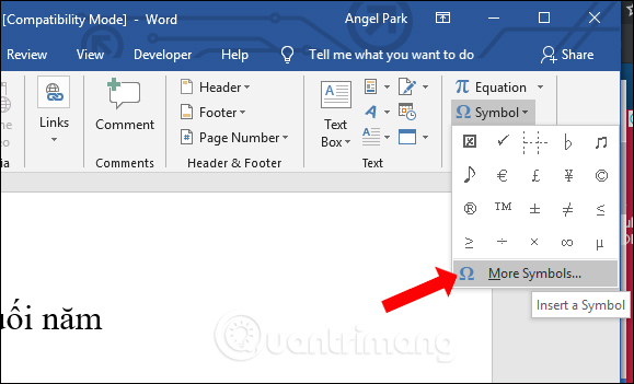 Picture 9 of How to insert a checkmark in Word - Fixed checkmark or checkbox