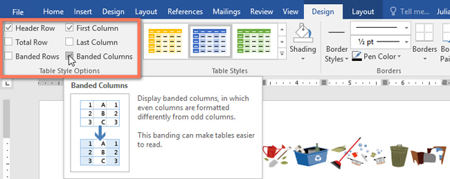 How to insert and create tables in Word 2016 Picture 12