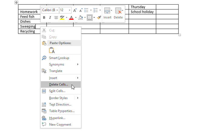 How to insert and create tables in Word 2016 Picture 8