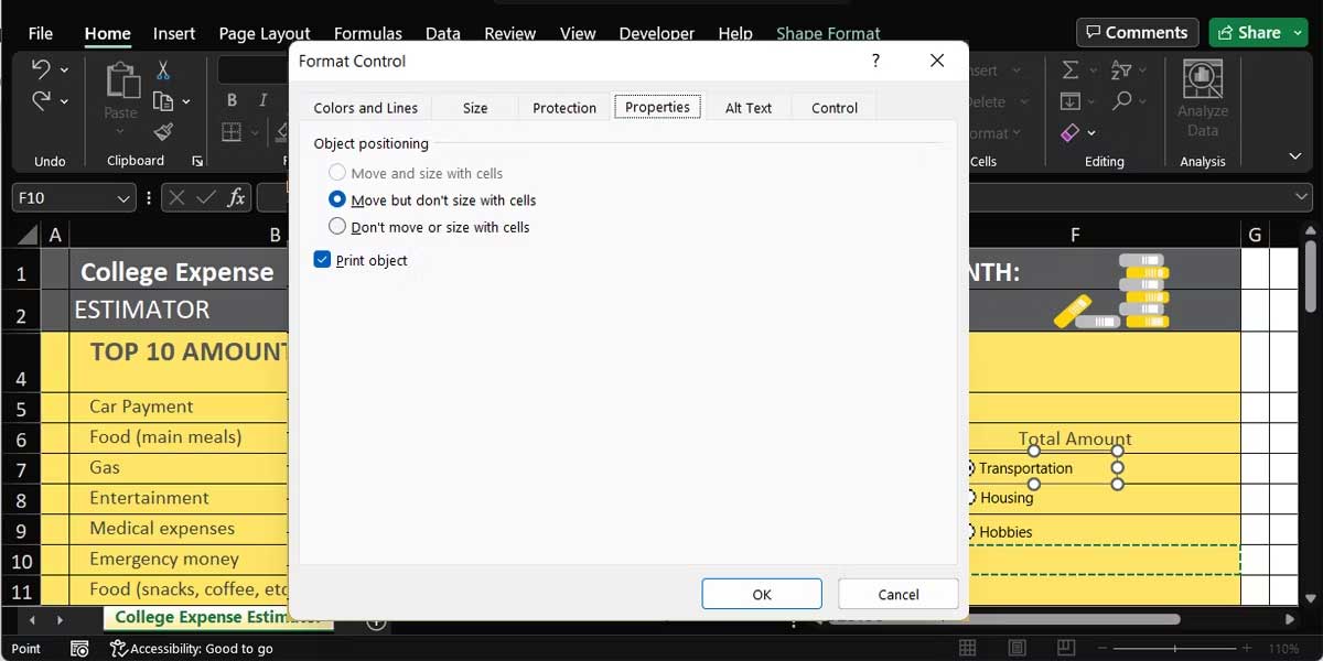 Picture 5 of How to insert and customize selection buttons in Excel