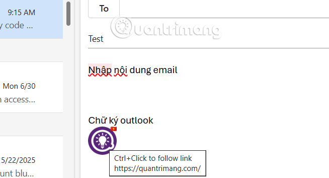 How to insert a link image in Outlook signature Picture 7