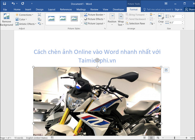 How to insert pictures into Word, edit size and format Picture 21
