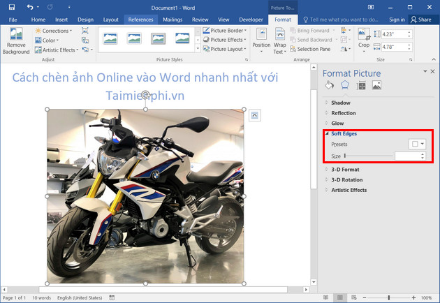 How to insert pictures into Word, edit size and format Picture 27
