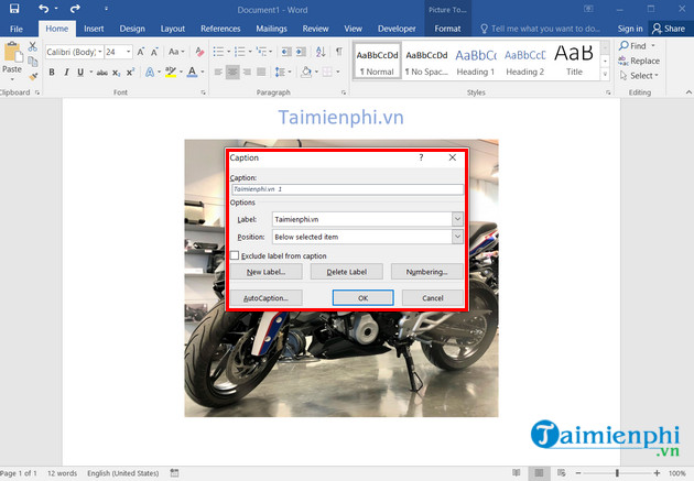 How to insert pictures into Word, edit size and format Picture 30