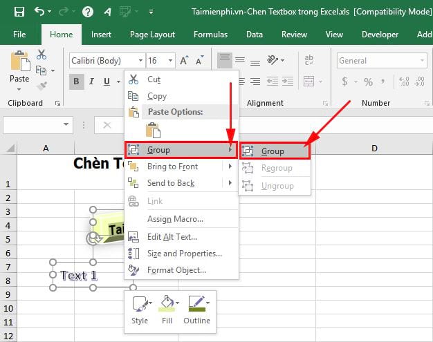 How to insert Textbox in Excel without disturbing data Picture 6
