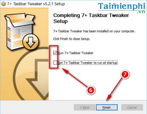 Picture 6 of How to install and set up 7+ Taskbar Tweaker on your computer.