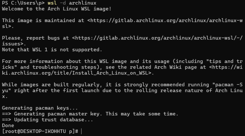 How to Install Arch Linux in Windows Subsystem for Linux Picture 3