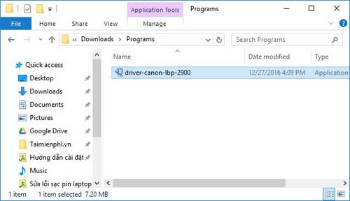 Picture 2 of How to install Canon 2900 drivers on Windows 11/10/7 computers