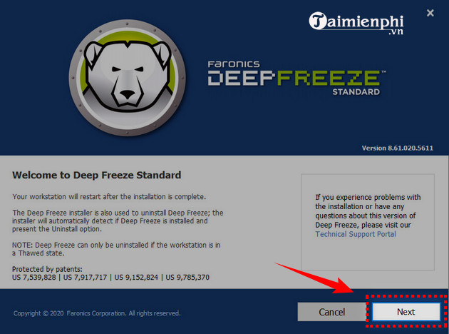 How to install Deep Freeze, software to freeze computer hard drives Picture 3