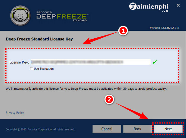 How to install Deep Freeze, software to freeze computer hard drives Picture 5