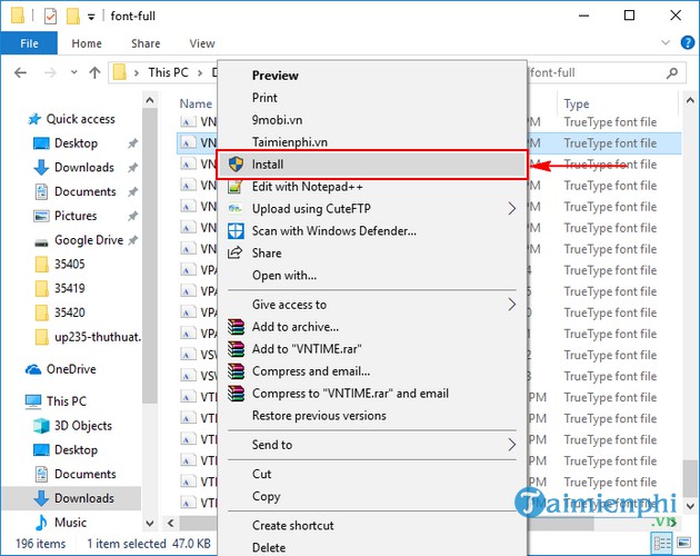 How to install fonts for Win 10, download full font set Picture 2