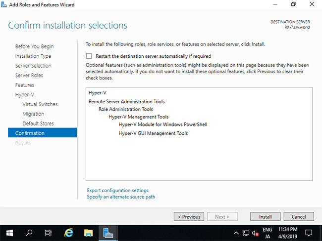 Picture 12 of How to install Hyper-V on Windows Server 2019