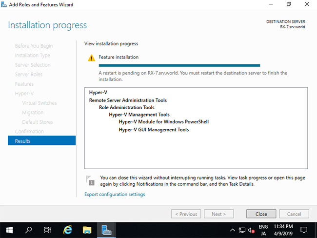 Picture 13 of How to install Hyper-V on Windows Server 2019