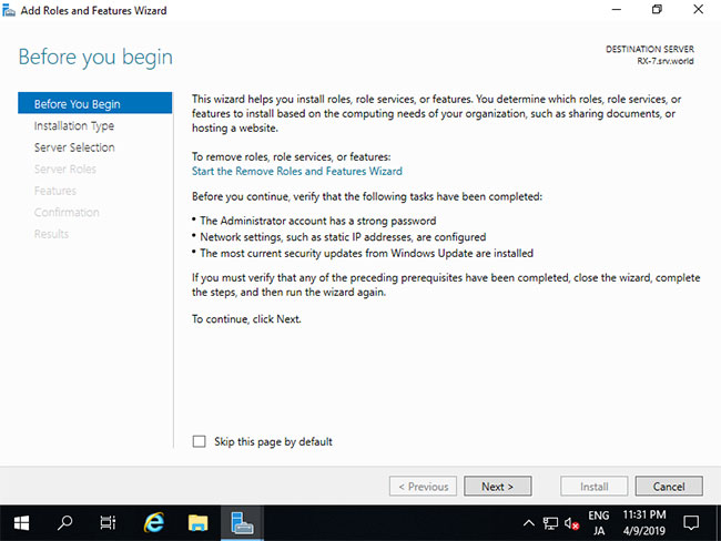 Picture 2 of How to install Hyper-V on Windows Server 2019