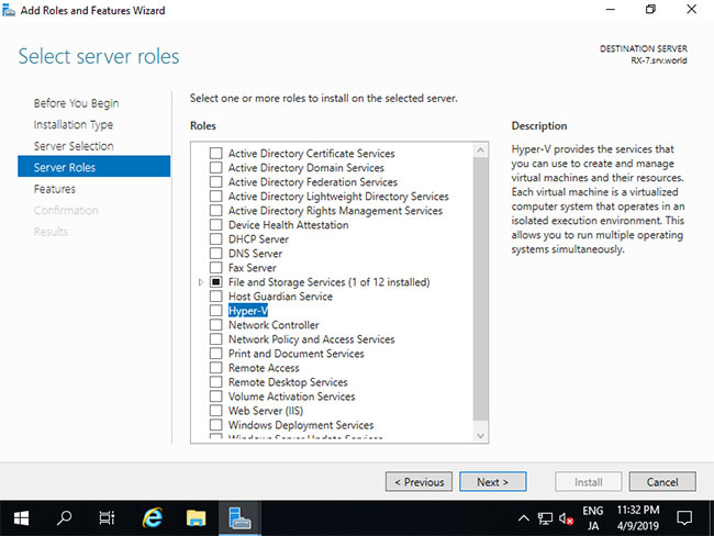 Picture 5 of How to install Hyper-V on Windows Server 2019