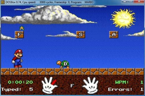 Picture 11 of How to install Mario, a software for practicing 10-finger typing on a computer or laptop.