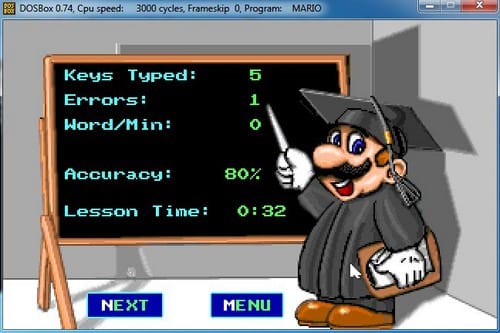 Picture 12 of How to install Mario, a software for practicing 10-finger typing on a computer or laptop.