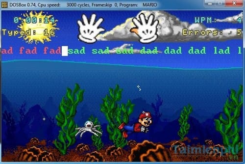 Picture 13 of How to install Mario, a software for practicing 10-finger typing on a computer or laptop.