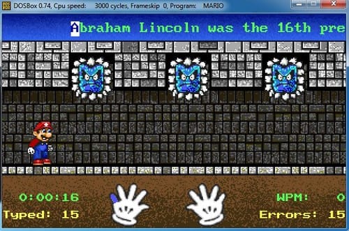 Picture 14 of How to install Mario, a software for practicing 10-finger typing on a computer or laptop.