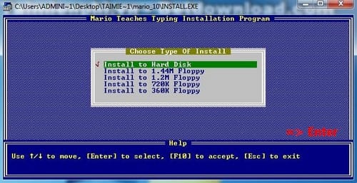 Picture 4 of How to install Mario, a software for practicing 10-finger typing on a computer or laptop.