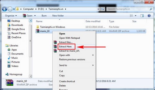 Picture 1 of How to install Mario on Windows 7, an effective software for practicing 10-finger typing.