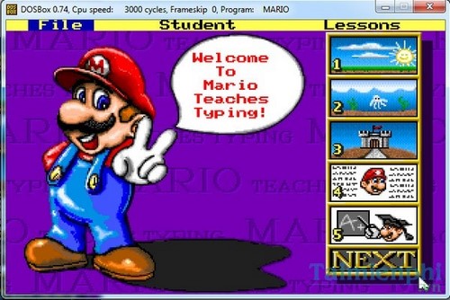 Picture 11 of How to install Mario on Windows 7, an effective software for practicing 10-finger typing.
