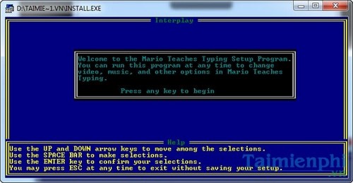 Picture 9 of How to install Mario on Windows 7, an effective software for practicing 10-finger typing.