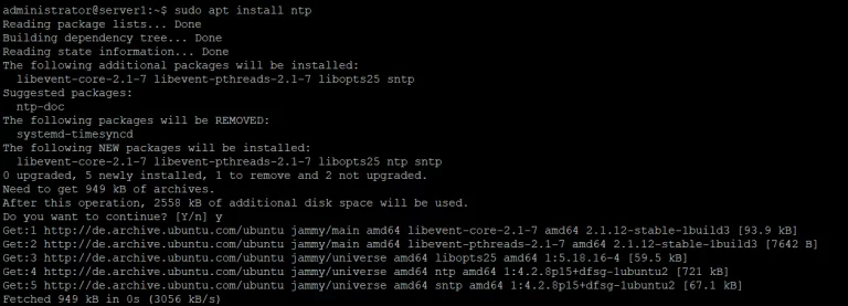 How to install NTP server and client on Ubuntu 24.04 Picture 2