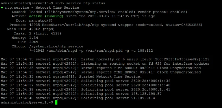 How to install NTP server and client on Ubuntu 24.04 Picture 7