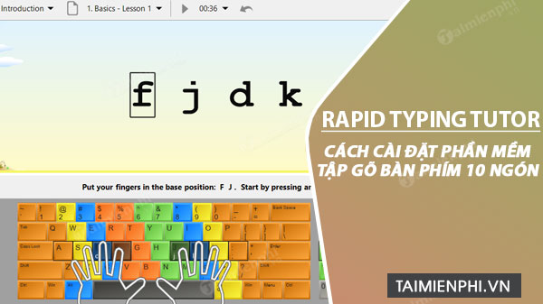 Picture 1 of How to install Rapid Typing Tutor and practice 10-finger typing.