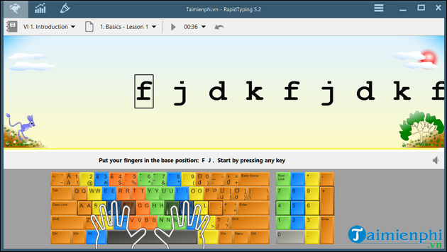 Picture 10 of How to install Rapid Typing Tutor and practice 10-finger typing.