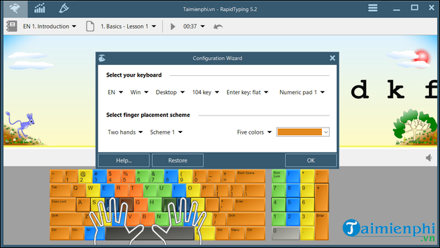Picture 8 of How to install Rapid Typing Tutor and practice 10-finger typing.