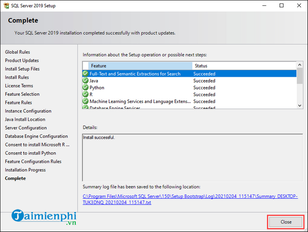 Picture 14 of How to install SQL Server 2019 on Windows