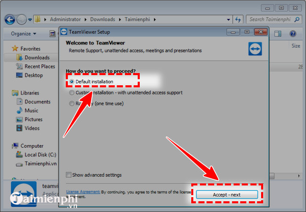 Picture 3 of How to install the latest version of TeamViewer 15 to remotely control a computer.