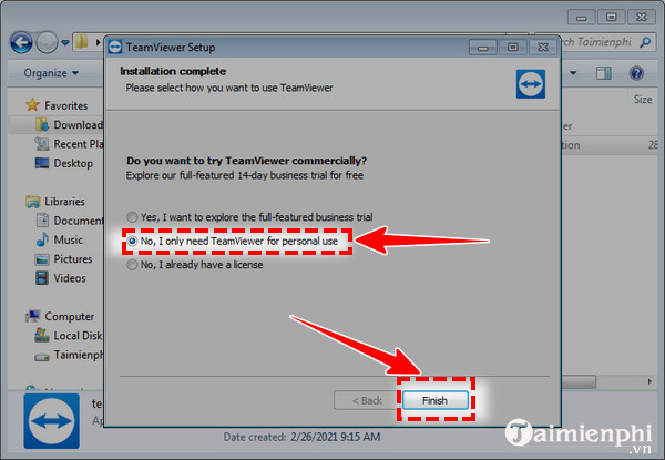 Picture 4 of How to install the latest version of TeamViewer 15 to remotely control a computer.