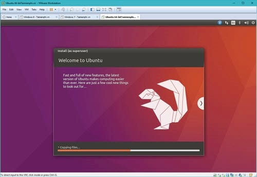 Picture 13 of How to install Ubuntu in VMWare, installing Ubuntu on a VMware virtual machine.