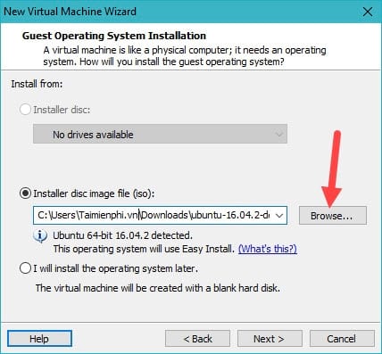 Picture 4 of How to install Ubuntu in VMWare, installing Ubuntu on a VMware virtual machine.